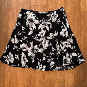 White House Black Market Floral Skater Skirt